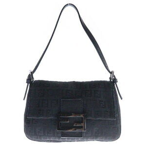 FENDI Mamma Bucket Zucchino Handbag Black